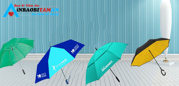 Sản xuất ô dù in logo doanh nghiệp