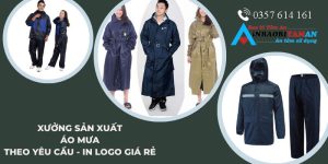 Xưởng sản xuất áo mưa in logo công ty