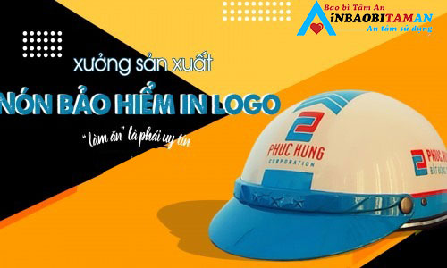 Xưởng sản xuất nón bảo hiểm in logo